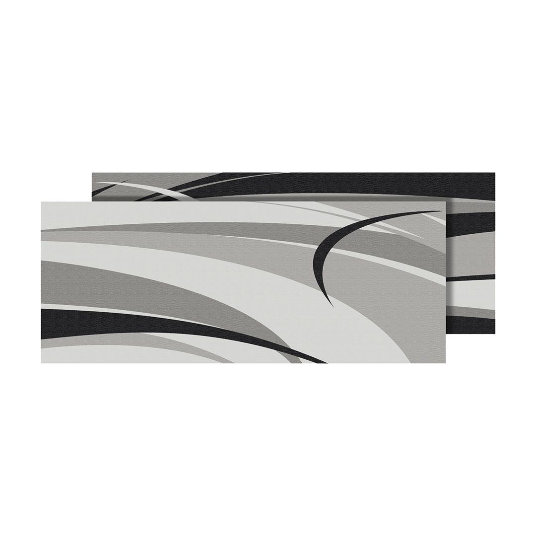 53020S 8 x 20 in. Graphic Mat, Black & Grey -  FAULKNER, FLK_53020S