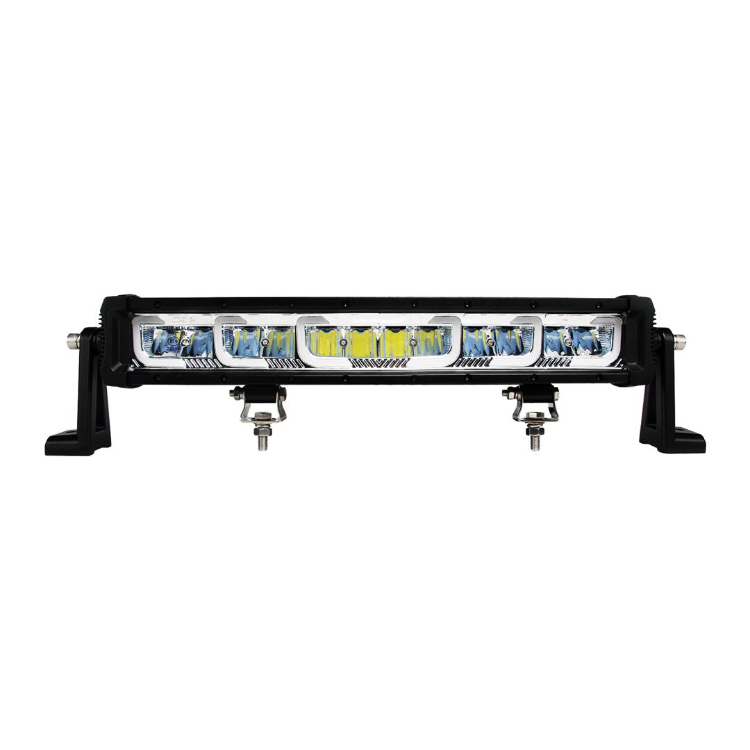 7SRSAUX 4 x 8 watt 7 in. Single Row Combo Beam with Auxillary Light