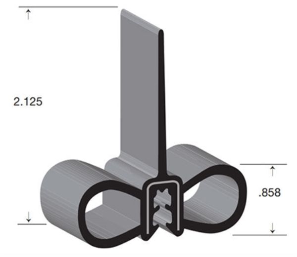 Black Double Bulb & Slide-Out Wiper Seal
