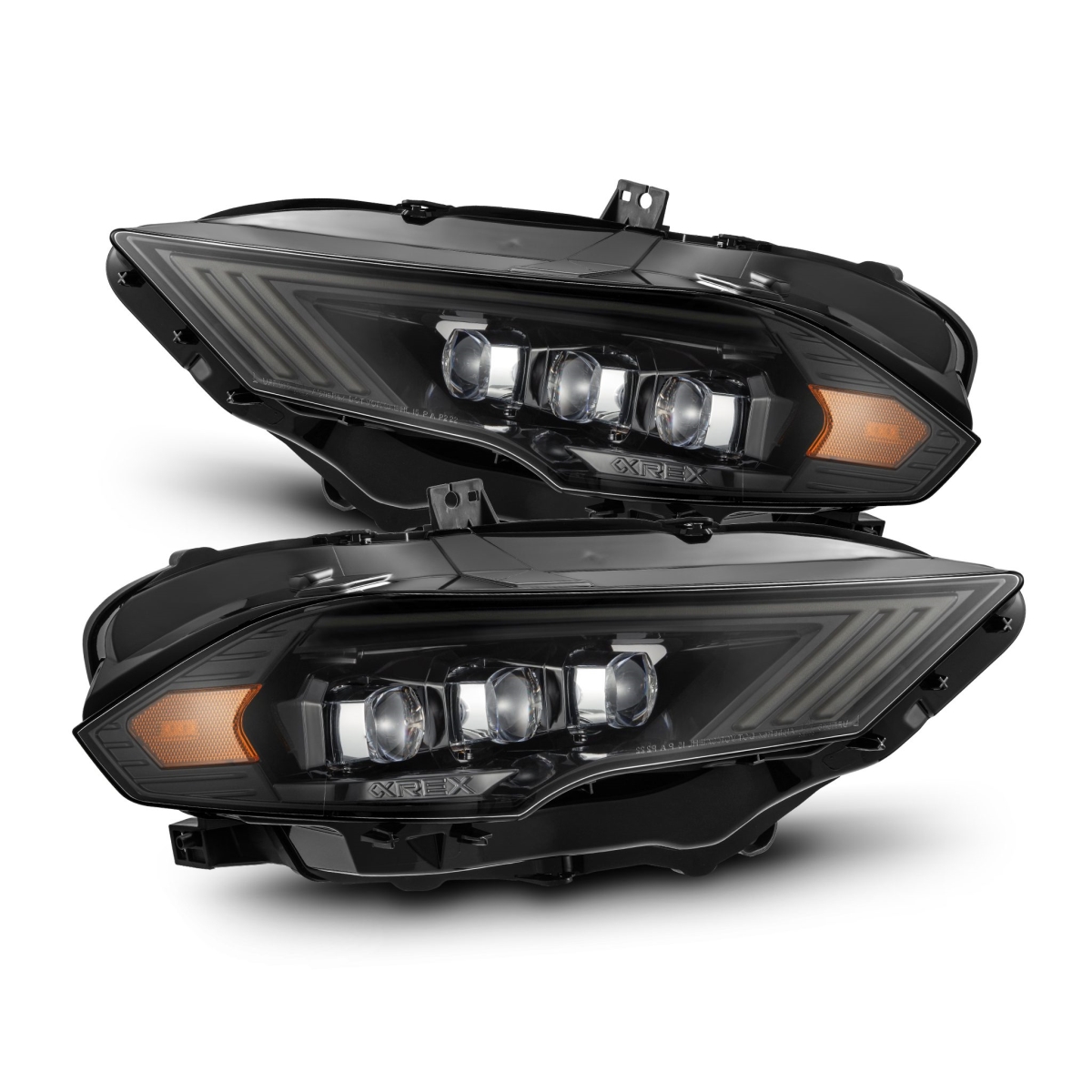 880257 NOVA-Series Alpha Sequential DRL Bar Projector LED Headlights for 2018-2022 Ford Mustang, Black