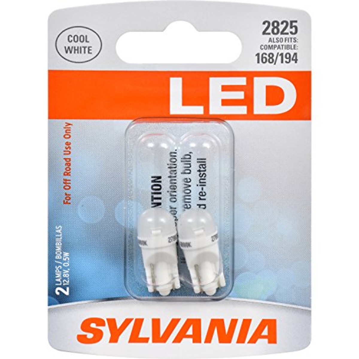 2825SLBP2 LED bulbs, Cool White - Pack of 2 - Case of 24