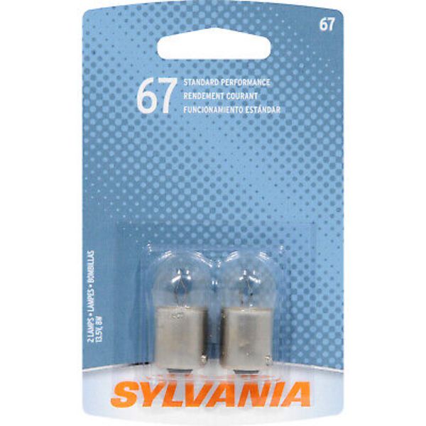 67BP2 7.97 W, 12 V Basic Miniature Bulb - Pack of 2