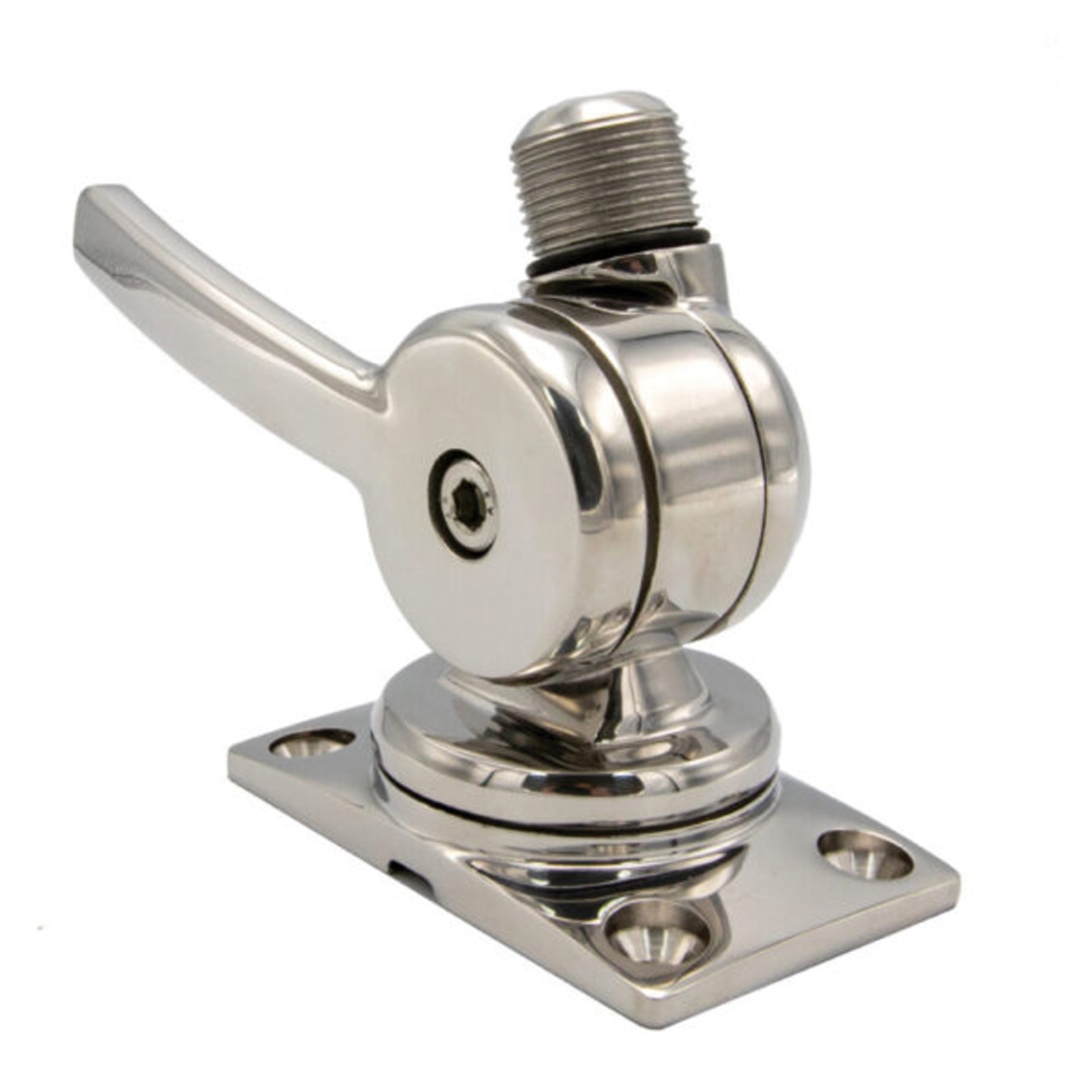 6187 1-14 in. Sleek & Compact Heavy Duty Stainless Steel 4-Way Ratchet Mount, Stainless Steel