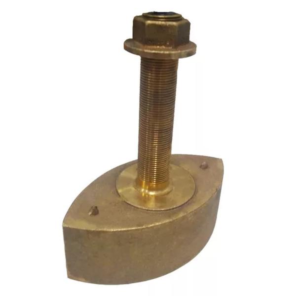 CB131H600 600W 130-210khz Echonautics Bronze Stem Thru-Hull High-Frequency Chirp Transducer