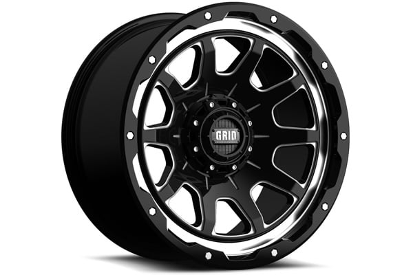 E29865M25 20 x 9.0 in. Wheels - Gloss Black & Milled