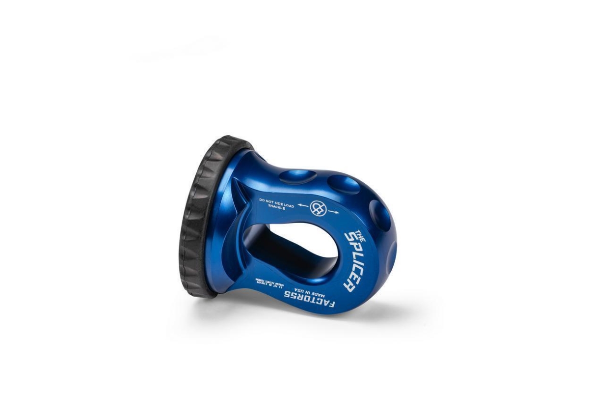 35202 0.38-0.5 in. Splicer Synthetic Rope Shackle Mount, Blue