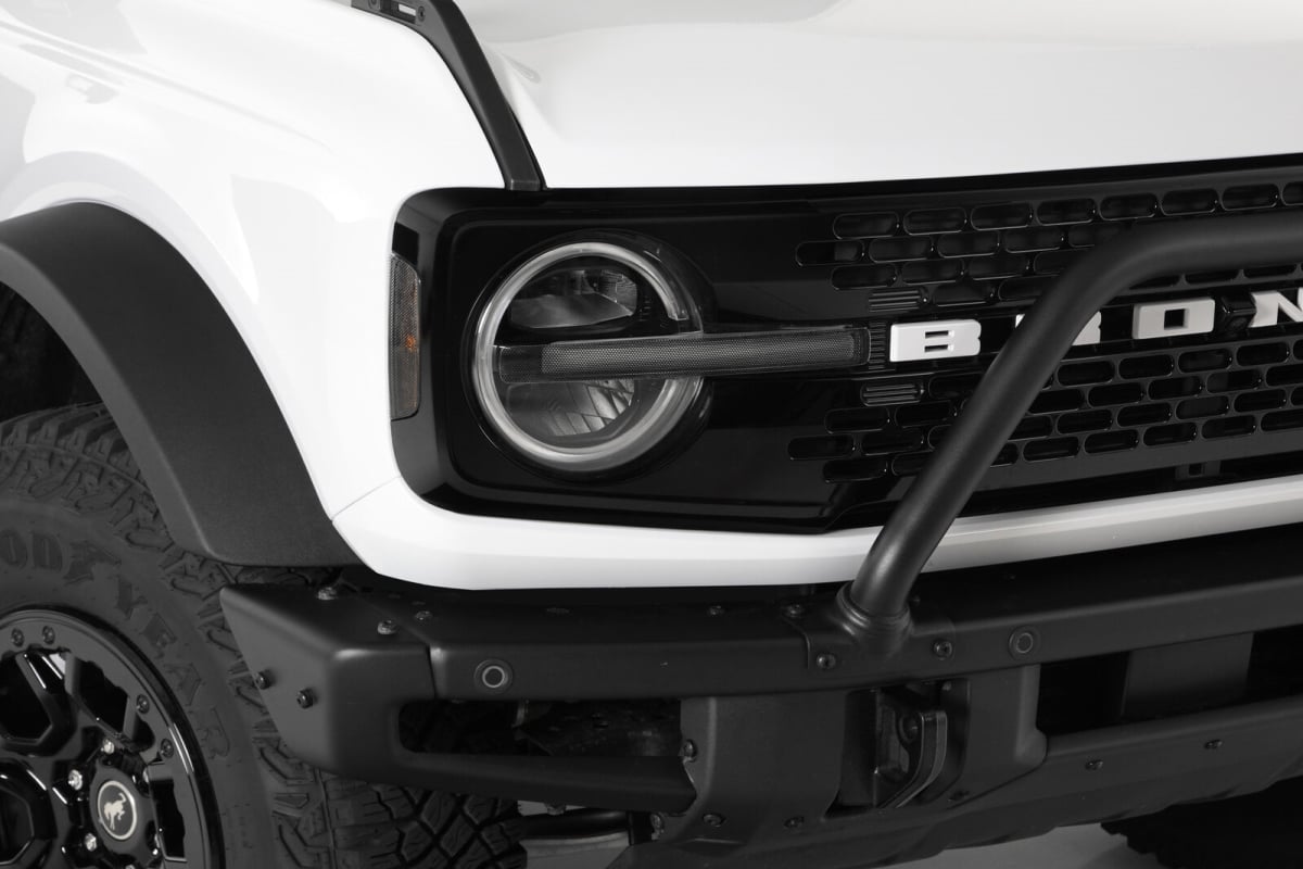 Picture of GT Styling GT3160X Front Daytime Running Light Cover Fits for 2021-2023 Ford Bronco - Carbon Fiber