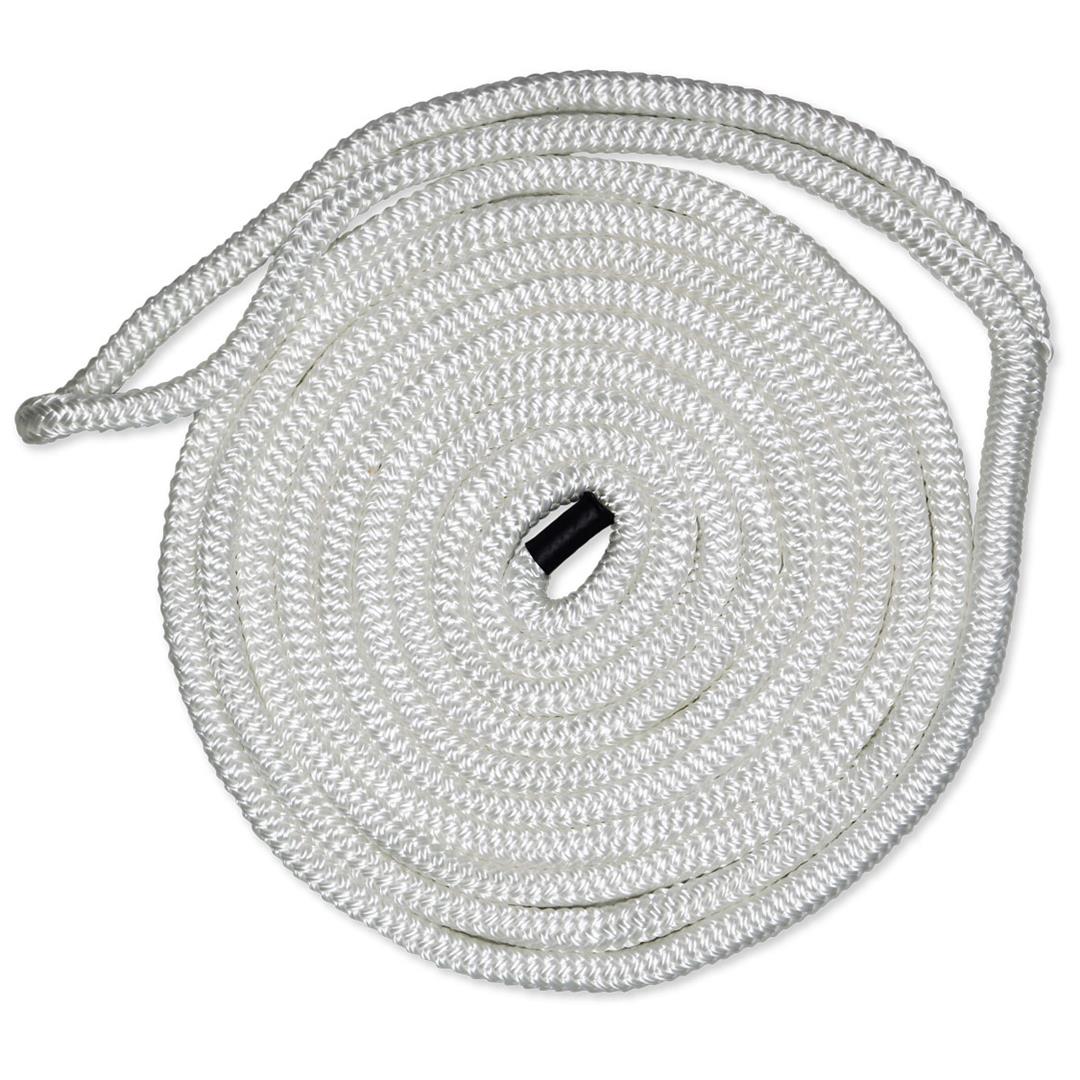 CDL3825WH 0.375 in.-25 ft. Nylon Double Braid Dock Line, White