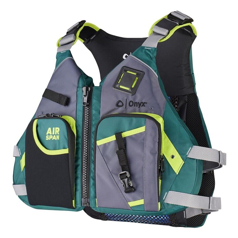 40002023 Air Span Breeze Paddling Kayak Vest, Green - Extra Small & Small