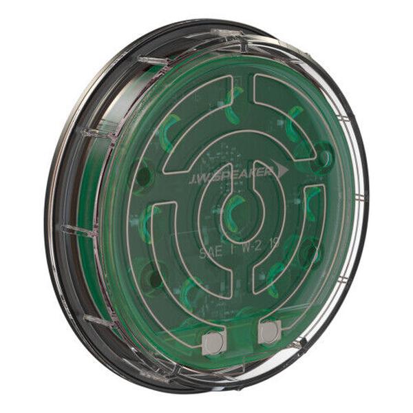 642111 12-24V Round Flasher Tail Light, Green