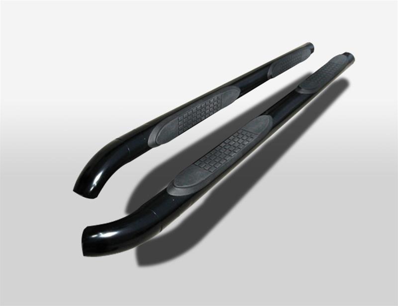 9JPCEA Off Road Side Step Bars - Black - 3 in. - Heavy-Duty Steel Construction