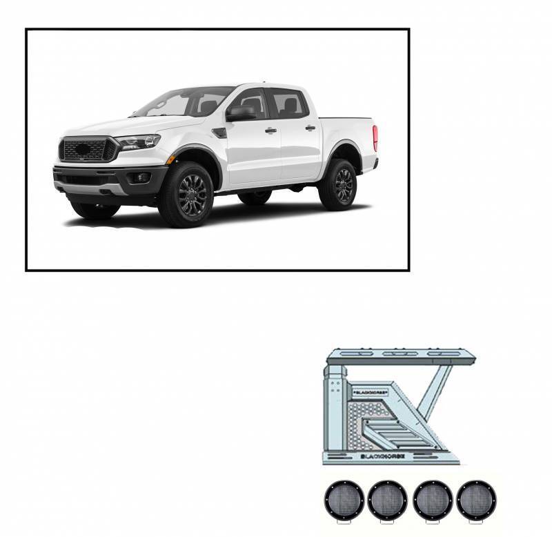 207BA3PLFB Armour II Roll Bar with Basket Kit for 2022 Ford Ranger