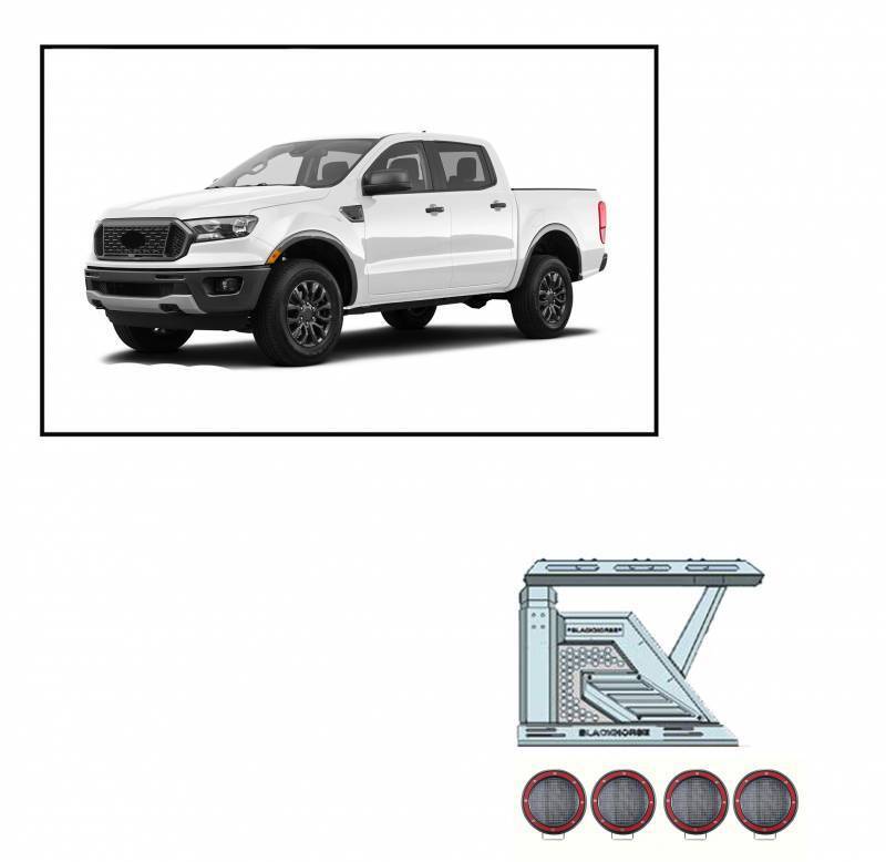 207BA3PLFR Armour II Roll Bar with Basket Kit for 2022 Ford Ranger