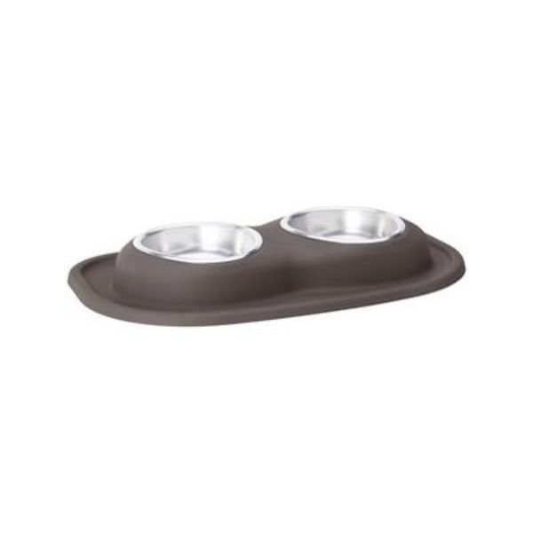 Picture of Weathertech DL1602DB 16 oz Double Low Pet Feeding Bowl, Dark Brown