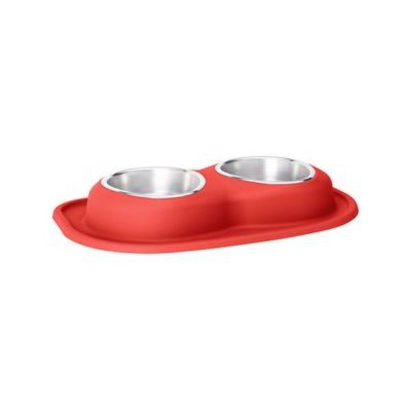 Picture of Weathertech DL3203RD 32 oz Double Low Pet Feeding Bowl&#44; Red