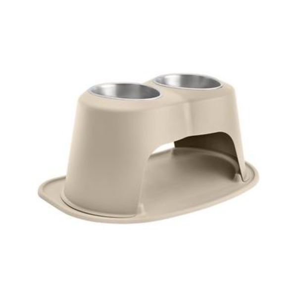 Picture of Weathertech HC6410TNTN 10 in. 64 oz Double High Stainless Steel Pet Bowl&#44; Tan