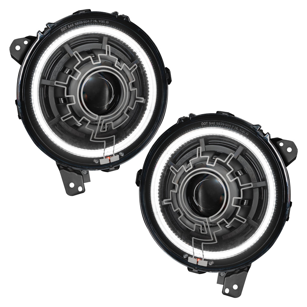 5839111 Bi-LED Projector Headlights for Jeep Wrangler JL & Gladiator JT- Heated Lens
