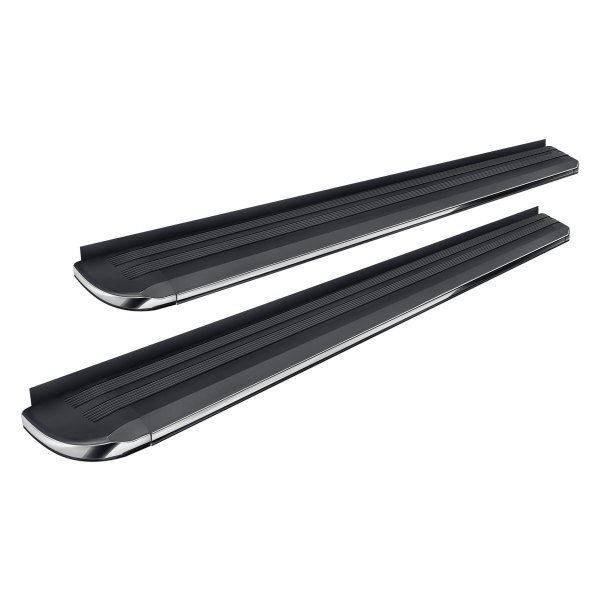 EXNI370 5.5 in. Exceed Series Trim Running Boards for 2022-2023 Nissan Pathfinder, Black & Chrome