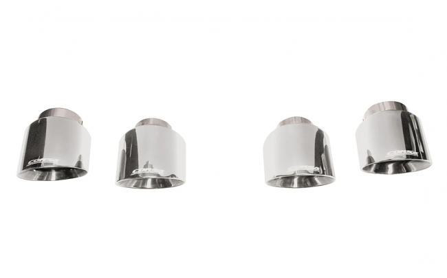 21109 4.5 in. Polished Twin Tip Kit for 2020-2022 Corvette C8