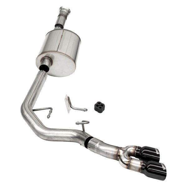 21165BLK Sport 304 SS Cat-Back Exhaust System with Front Of Tire Dual Side Exit for 2021-2022 Ford F-150