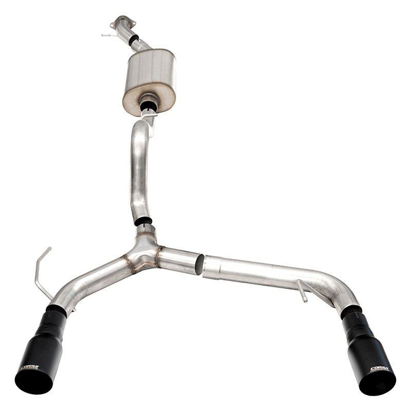 Corsa 21204BPC 2.75 in. Sport 304 SS Cat-Back Exhaust System with Split Rear Exit