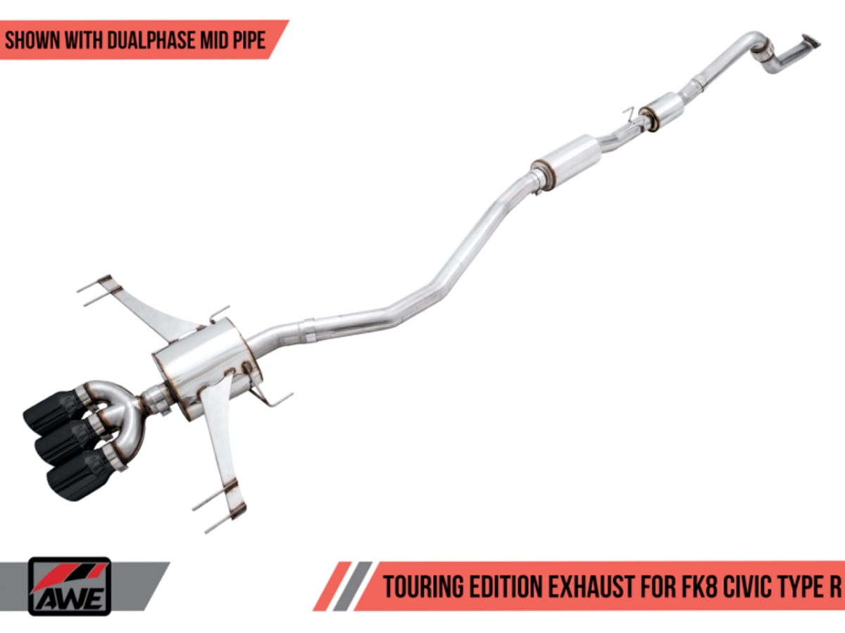 301543000 DualPhase Touring Edition Exhaust for 2017 Plus Honda Civic