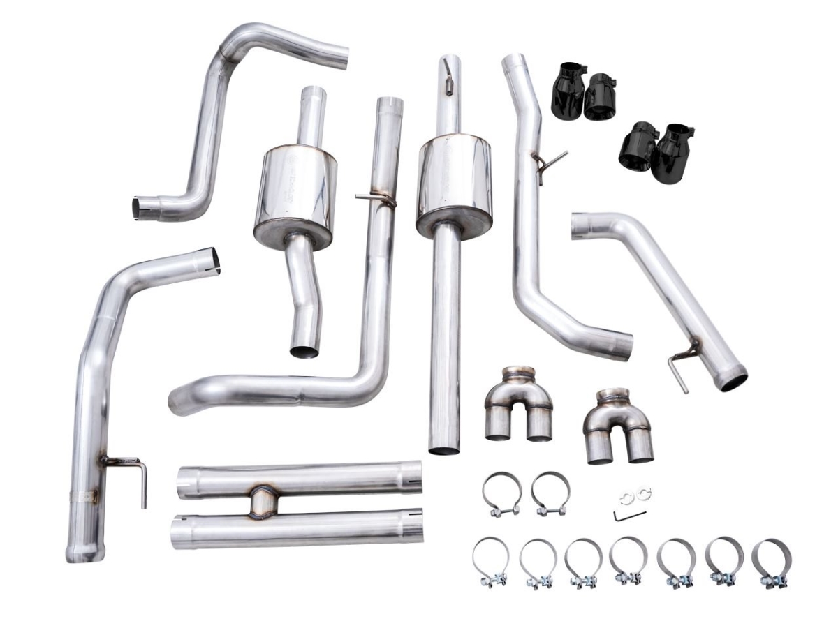 301543284 Cat-Back Exhaust System with Quad Rear Exit for 2022-2023 Chevy Silverado 1500 & 2022-2023 GMC Sierra 1500