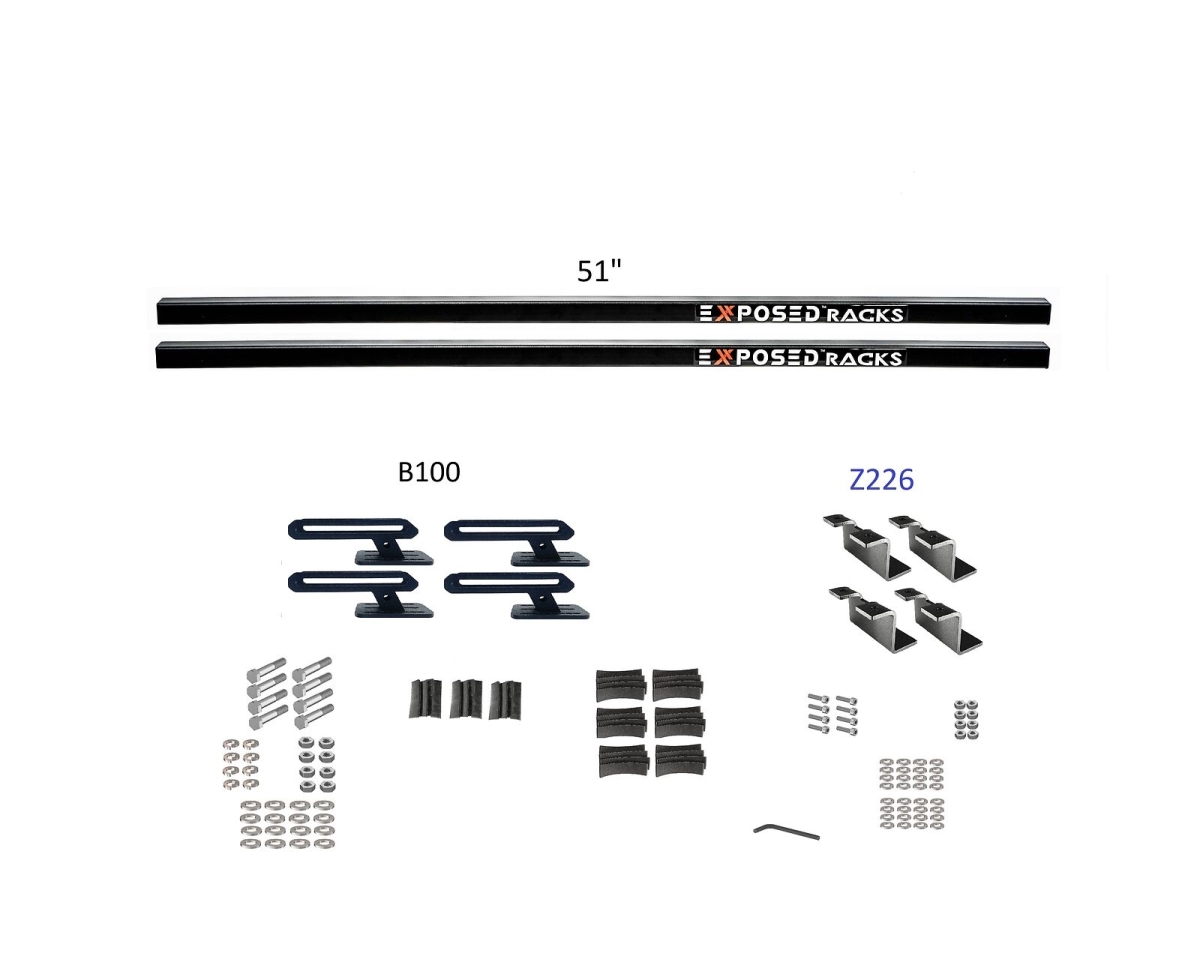 8007666BK 51 in. Black B100 Z226 , Set of 2