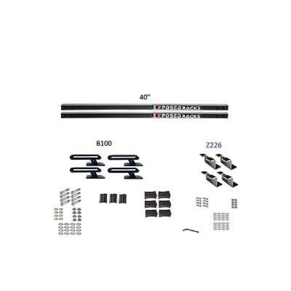 8008666BK 51 in. Solid Black B100-Z176 Crossbars, Set of 2