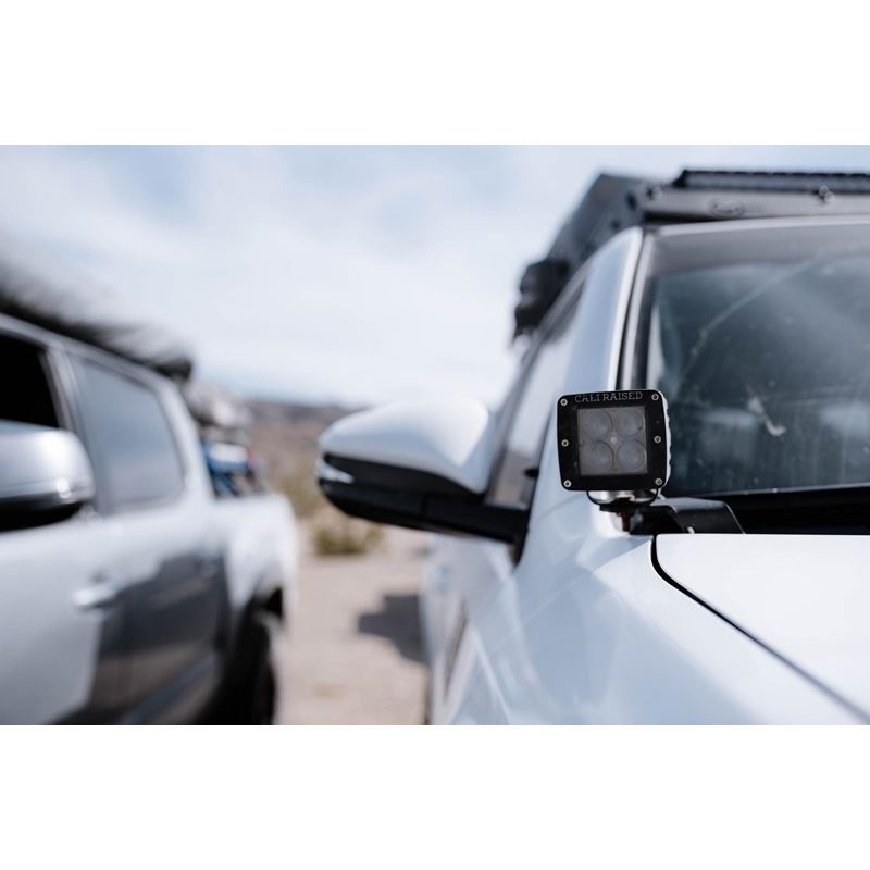 CR2494 3 x 2 in. Low Profile LED Ditch Light Brackets Kit for 2010-2021 Toyota 4Runner