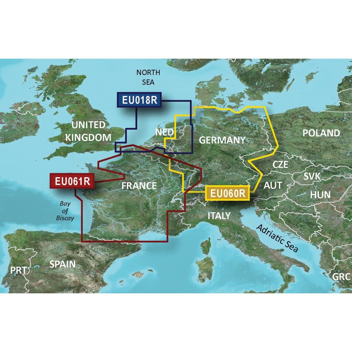 Picture of Garmin Carto 010C110320 Microsd & SD Card Germany Inland Waters Format Electronic Chart for HXEU060R