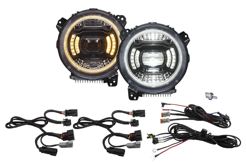 DD5165 Elite Max LED Headlamps for 2018-2022 Jeep Jl Wrangler