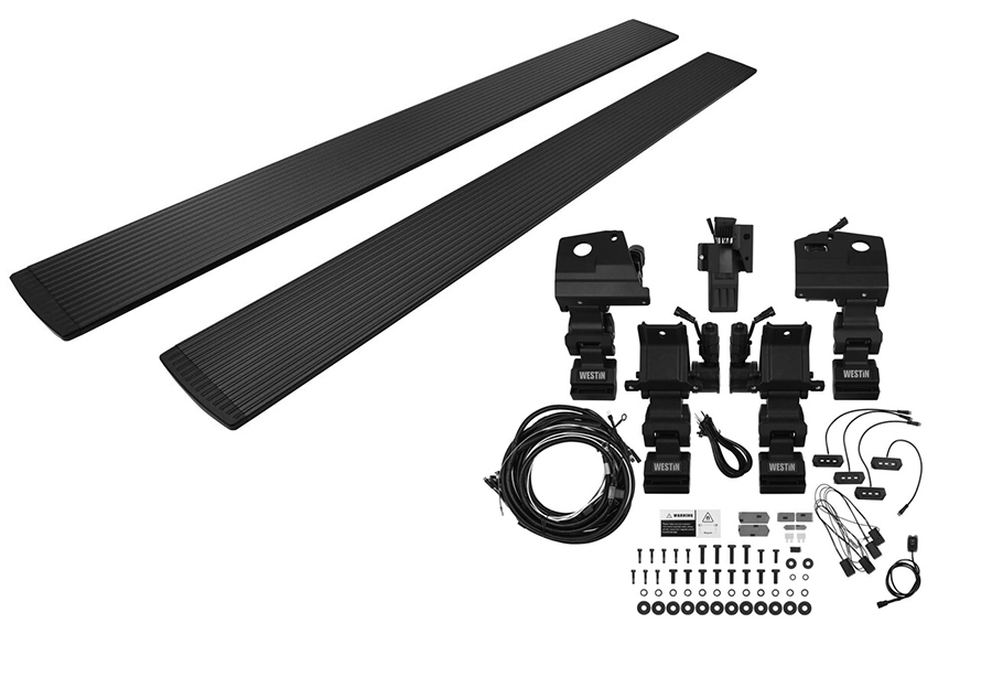 2924195 Pro-E Black Electric Running Boards, Textured Black