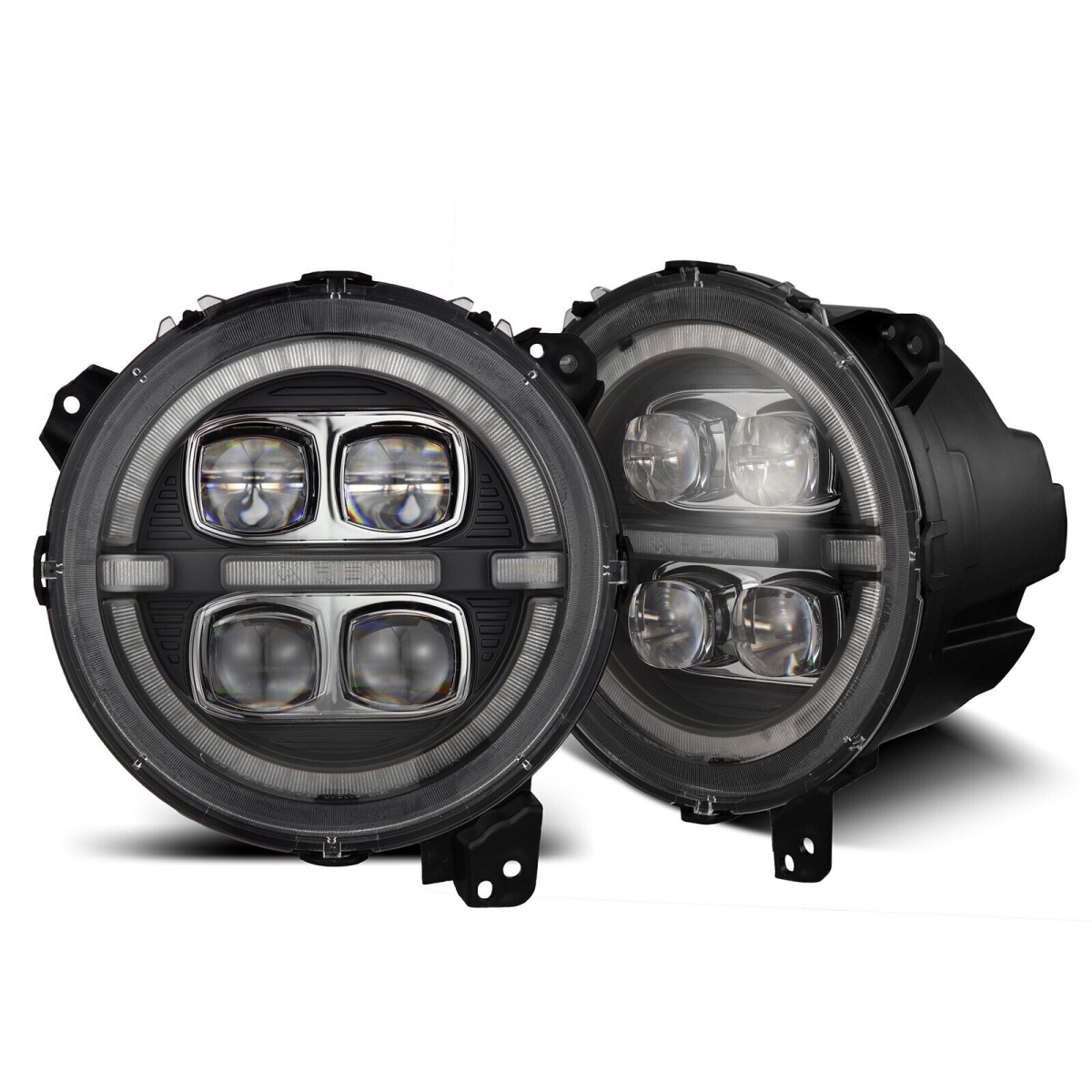 880868 Nova-Series LED Projector Headlights for 2018-2023 Jeep Wrangler JL & 2018-2023 Jeep Gladiator JT, Black -  Bufonada, BU3027809