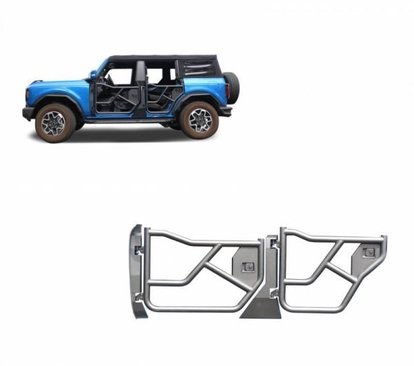 TFRDFB21 Black Front & Rear Tubular Doors