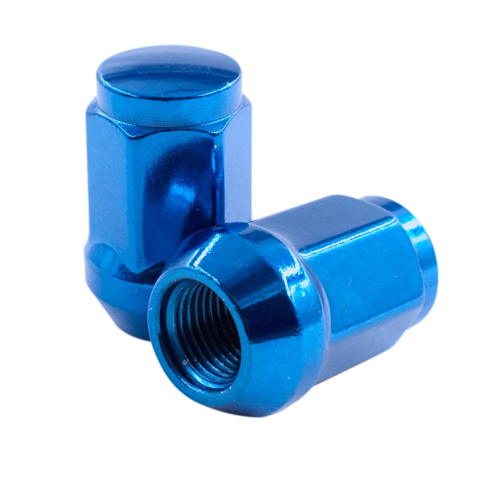 371142BL 0.75 x 0.5 in. Bulge Acorn M12 Lug Nut, Blue