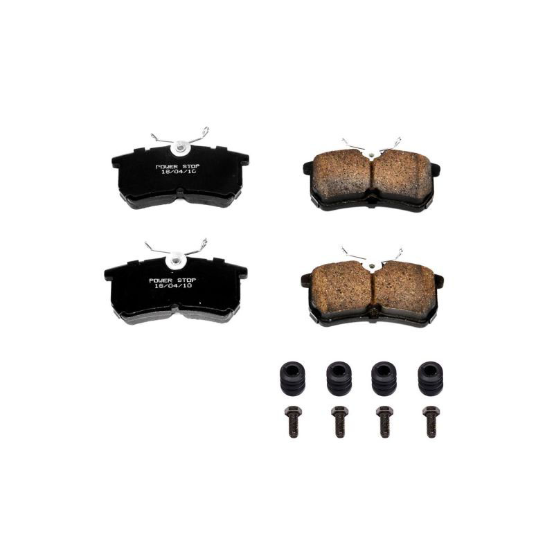 Powerstop 17886 Rear Z17 Evo Ceramic Pad with Hardware for 2014-2019 Ford Fiesta