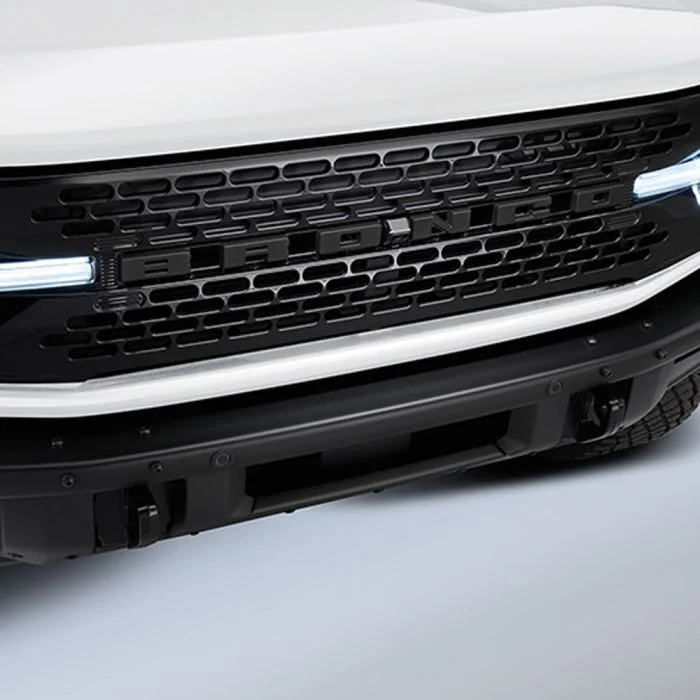 M1447BLMB Grille Lettering Overlay Kit for 2021-2023  Bronco Badlands, Black