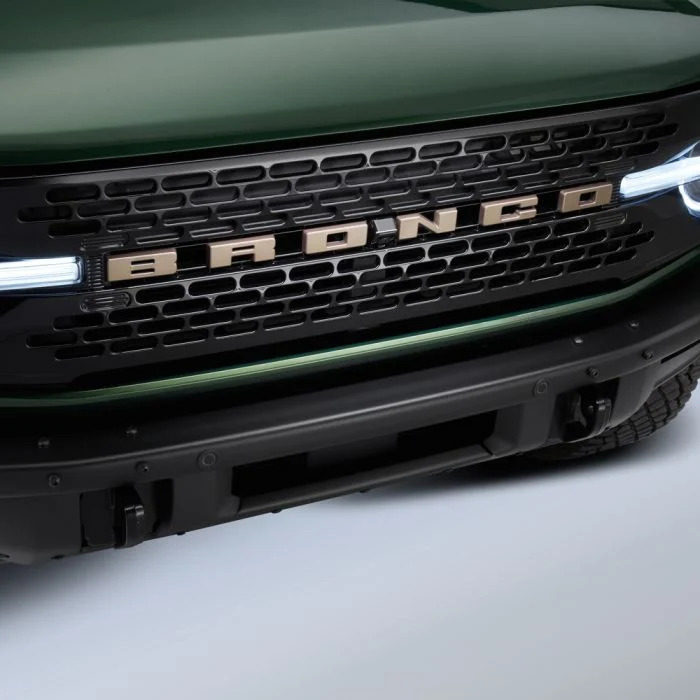 M1447BLBR Grille Lettering Overlay Kit for 2021-2023  Bronco Badlands, Bronze