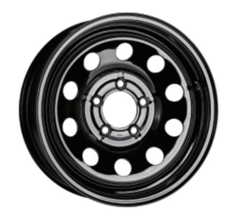 MX560655BM 15 x 6 in. 60 deg Conical Seat Lug Wheel, Black