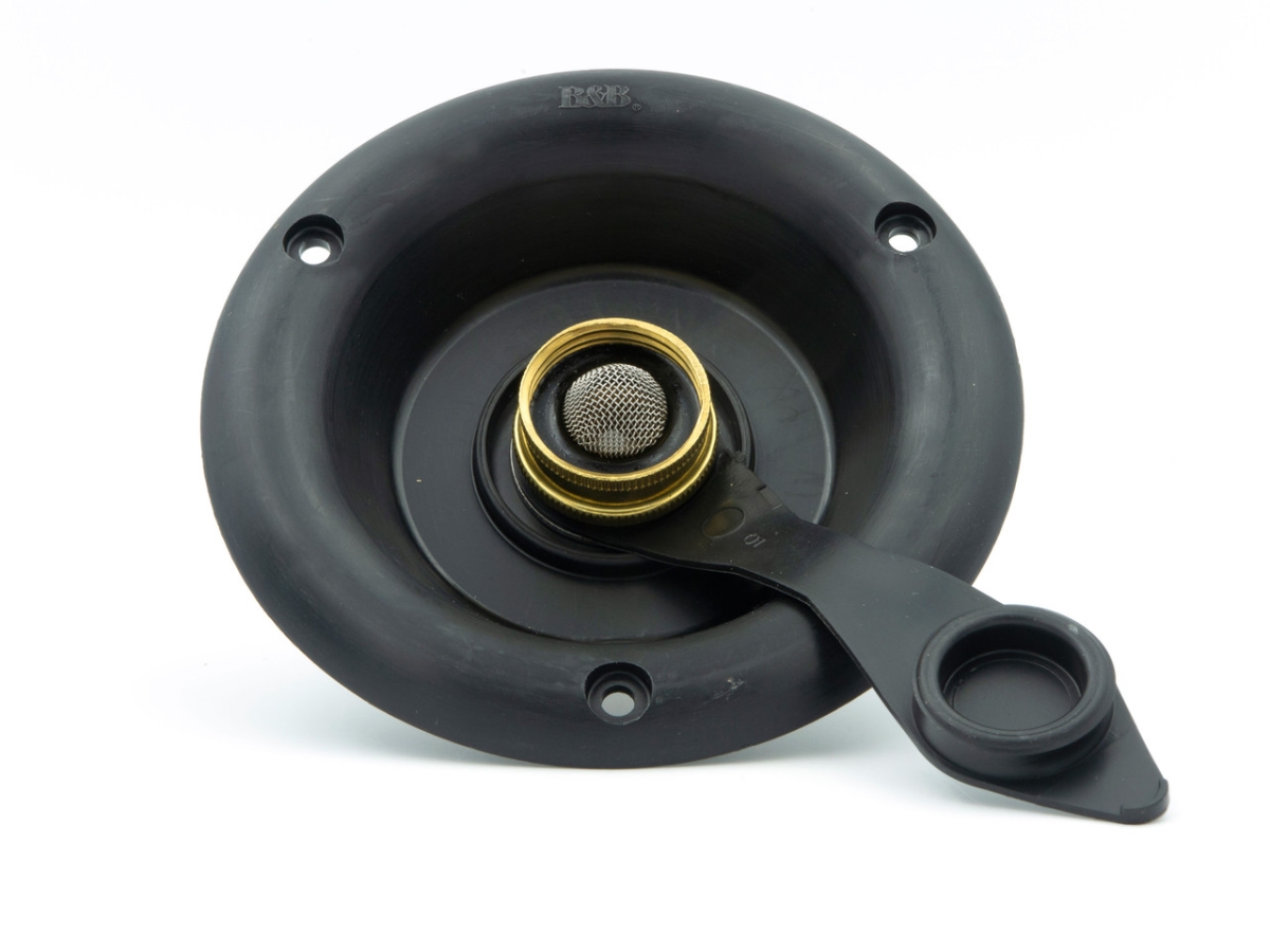 94219 City Water Dish with Brass CV, Black