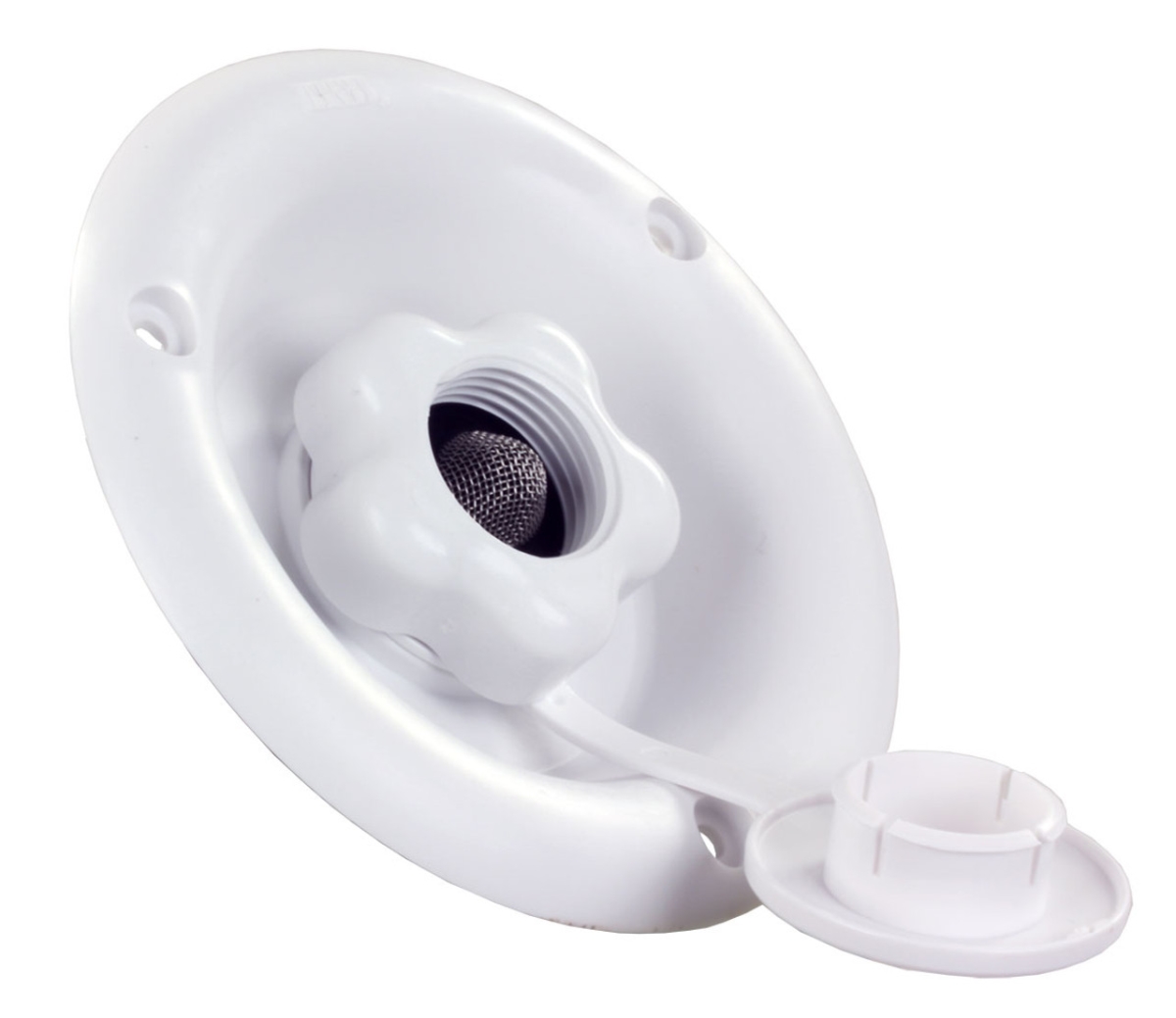 94220 City Water Dish with Plastic CV, White