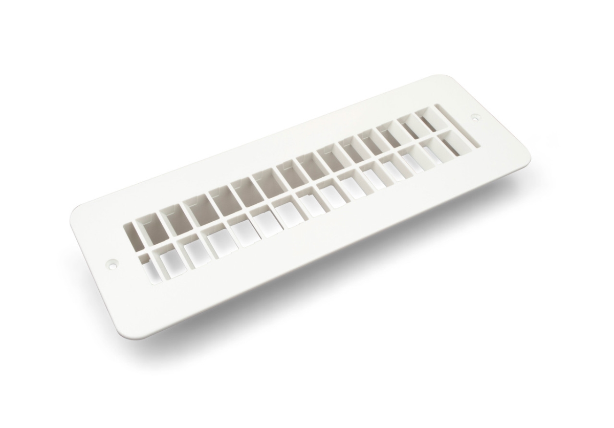 94256 2 x 10 in. Floor Register with No Damper, Polar White