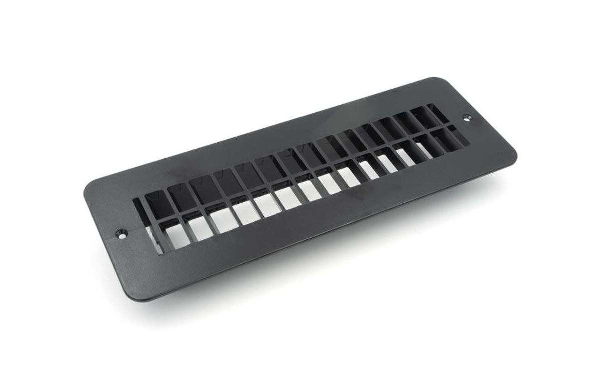 94257 2 x 10 in. Floor Register with No Damper, Black