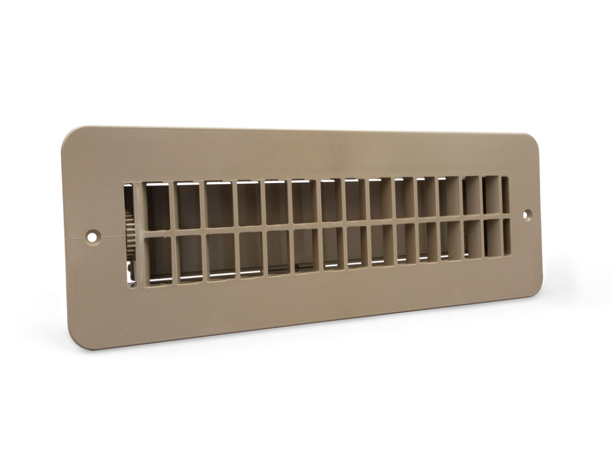 94260 2 x 10 in. Floor Register with Damper, Tan