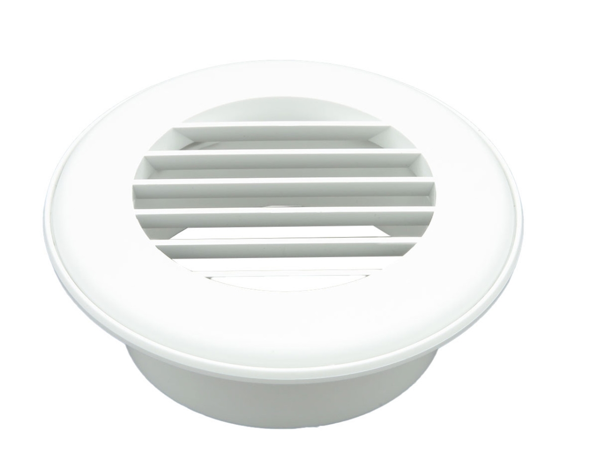 94264 4 in. Heat Vent with No Damper, Polar White