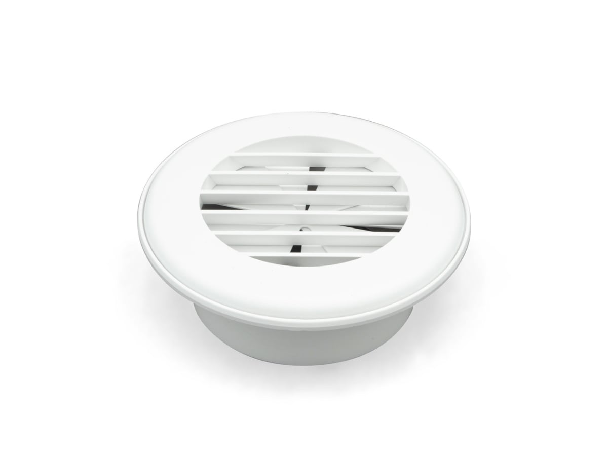 94267 4 in. Heat Vent with Damper, Polar White
