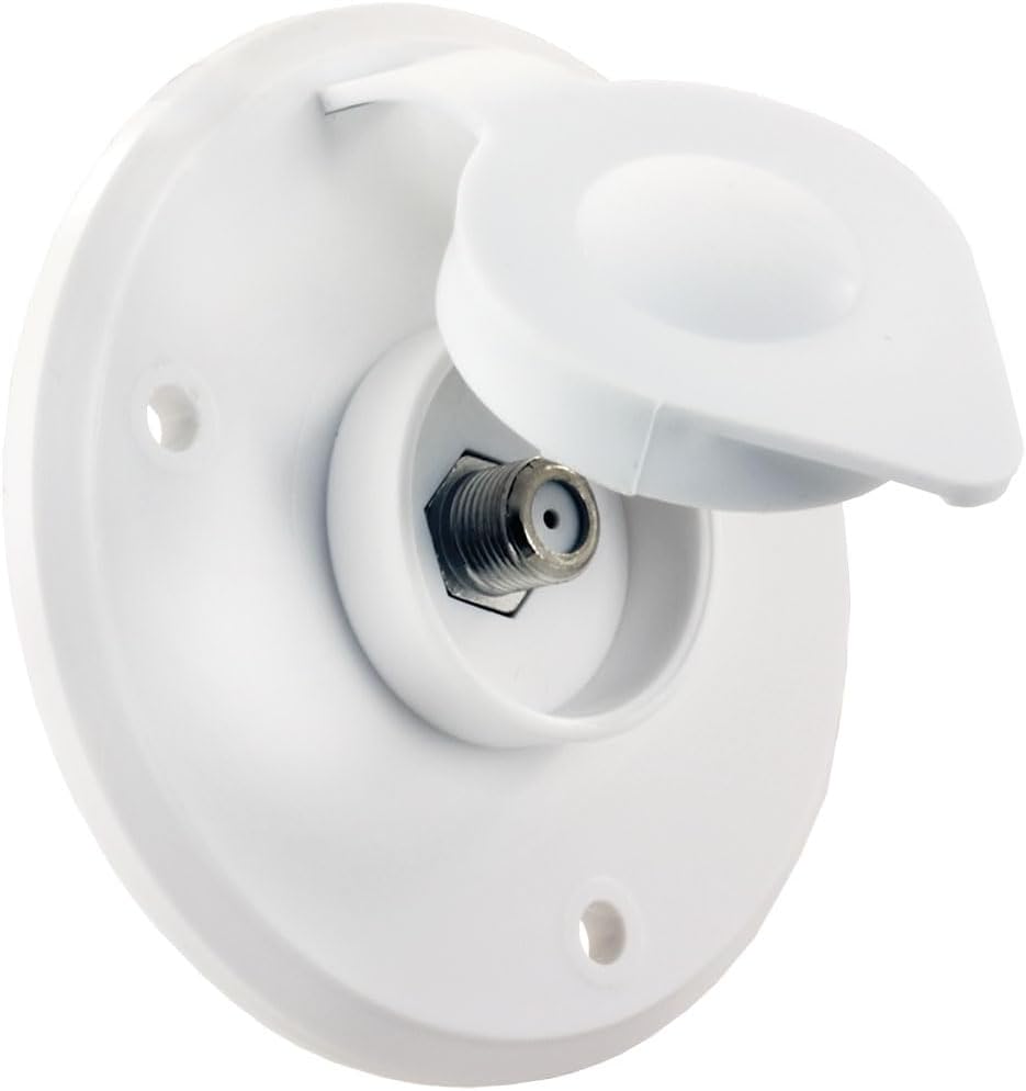 94320 Cable TV Plate, Polar White