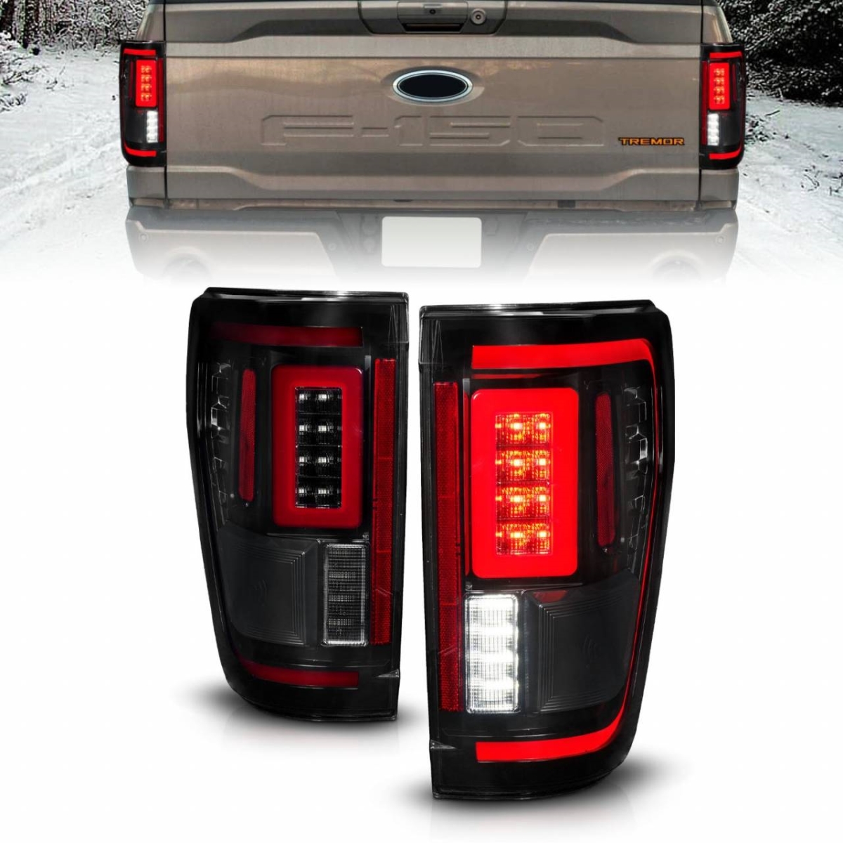 311474 Smoke LED Tail Light for 2021-2023 Ford F150 Sequential