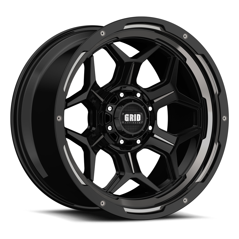 F179237S18 17 x 9 in. 6 x 135 mm Bolt Pattern, -12 mm Offset & 108 mm Center Bore GD16 Series Gloss Black & Machined Wheel